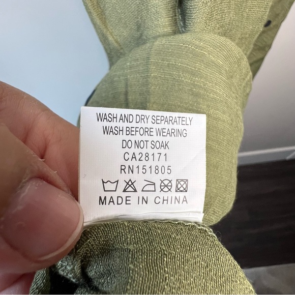 Papa Vancouver rayon umbrella dress in olive green size small - Picture 8 of 9